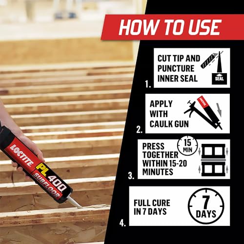 OSI - Henkel Corporation Loctite PL 400 Subfloor Heavy Duty Adhesive, 28 fl oz, Cartridge - size: Single/28 Ounce