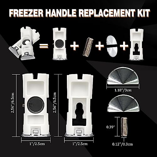 DA61-07540A DA61-08247A Freezer Door Handle Support Kit Refrigerator Replacement Handles Compatible with Samsung AP5578979 PS4145181 DA67-02787A 3160453 6009-001526, White