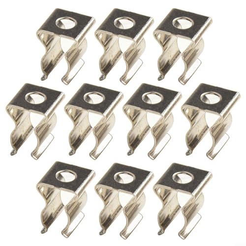 10 Pack Heavy Duty Manganese Steel Spring Terry Clips Wall Mount Tool Holders for Garage, Shed, and Workshop Organization, Fits 0.24 to 2 Inch Handles(6mm) - size: 6mm