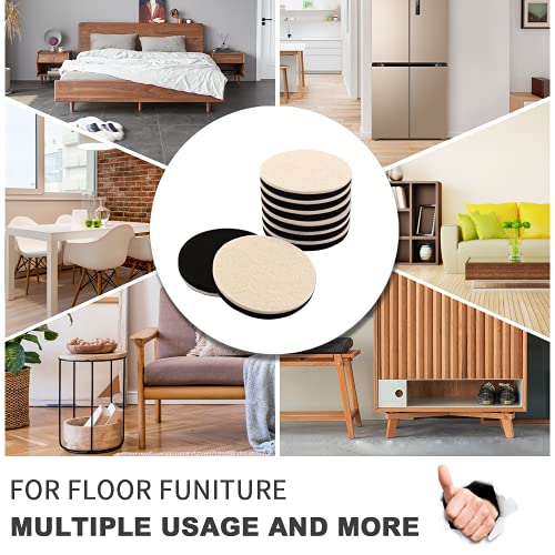 Furniture Sliders for Hardwood Floors 16 PCS - 3 1/2 inch Sliders for Moving Furniture – Felt Furniture Pads for Hardwood Floors - size: 16 Pcs 3 1/2" Beige