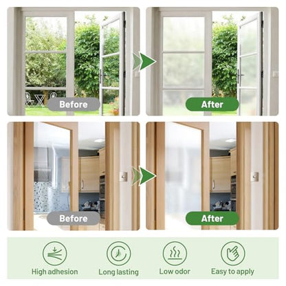 SENVEN Frosted Glass Touch Up Paint for Window Repair- Acrylic Window Privacy Paint, Waterproof & UV Resistant, Frosted Glass for Bathroom, Kitchen, Room, Sliding Door, Semi-Gloss, 1.5 oz, 30ML - color: Frosted Glass 1.5oz