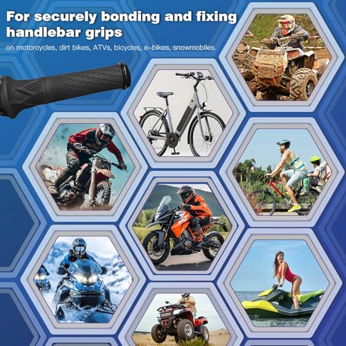 30g Motorcycle Grip Glue, Instant Handlebar Adhesive for Dirt Bike, ATV, MTB & Snowmobile, Professional Quick-Dry Flexible Bond, Waterproof & Vibration Resistant Clear Liquid Glue - size: 30g*1, style: Grip Glue