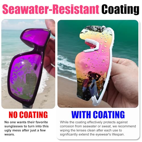 Polarized Sports Sunglasses for Men Women,Wrap Around Sun Glasses for Running Cycling Baseball Fishing Golf Hiking - color: White Pink