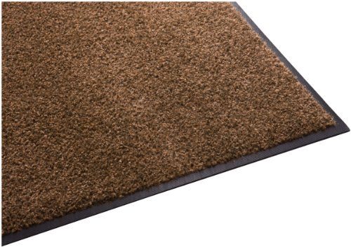 Guardian Platinum Series Indoor Wiper Floor Mat, Rubber with Nylon Carpet, 2'x4', Brown - color: Brown, size: 2' x 4' (Rectangular)