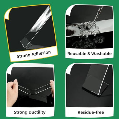 YMHB Double Sided Tape Heavy Duty, Nano Tape Double Sided Mounting Tape(4 Rolls, Total 39.2FT), Removable Transparent Adhesive Tape, Clear Two Sided Poster Wall Tape Strips for Home Office - size: 1.18 inch x 19.6 feet & 0.78 inch x 19.6 feet