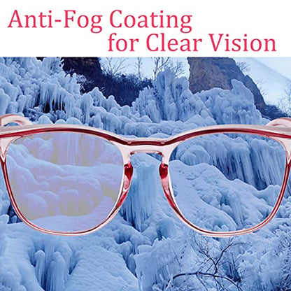 Safety Glasses for Men Women, Anti Fog Safety Goggles Comfortable Blue Light Blocking UV Protective Adult Nurse - color: Square Pink Purple 3pack