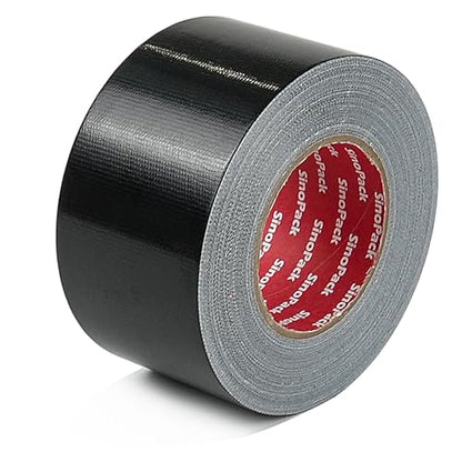 Black Heavy-Duty Duct Tape Wide Roll Industrial Strength 3 inches x 55 Yards,9.1 Mil, Waterproof, Strong, Flexible, No Residue, UV Resistant for Indoor Outdoor Repairs Tear by Hand - size: 3IN X 55Yds
