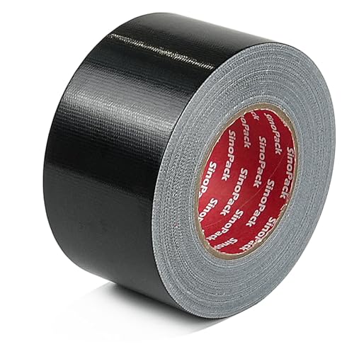 Black Heavy-Duty Duct Tape Wide Roll Industrial Strength 3 inches x 55 Yards,9.1 Mil, Waterproof, Strong, Flexible, No Residue, UV Resistant for Indoor Outdoor Repairs Tear by Hand - size: 3IN X 55Yds