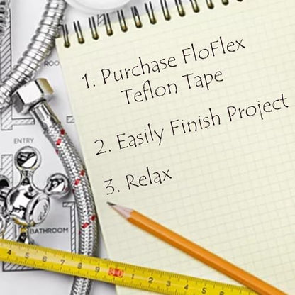 Teflon Professional Grade Pipe Tape, 10 Rolls PTFE Plumbers Thread Flex Seal Tape for Waterproof Sealing Plumbing, Air and Hydraulic Systems, 1/2 X 394 Inches