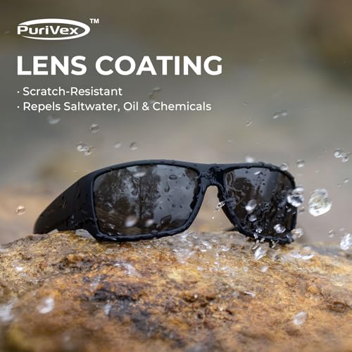 KastKing Iditarod Polarized Sport Sunglasses,PuriVex Protective Lens Coating Fishing Sunglasses For Driving Cycling Running - color: J: Dark Gray Texture Frame, Blue Ocean Lens