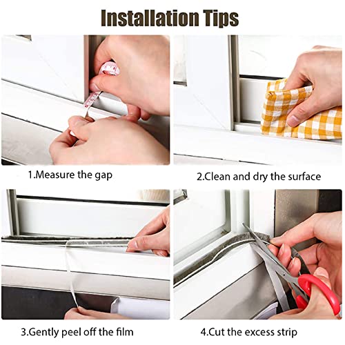 Weather Stripping Door Window Seal Strip 33 Ft, Selfadhesive Strong Adhesion, soundproofing, Draft Blocker, Dustproof, Suitable for Doors and Windows Cabinet Doors, 0.35 Wide X 0.35 Inch Thick, Gray - size: 33ft, 0.35'' Wide X 0.35'' Thick