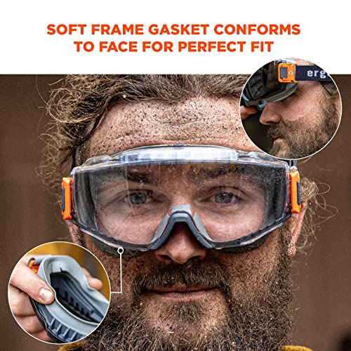Ergodyne Skullerz Modi Protective OTG Safety Goggle, Indirect Venting, Anti Fog, Scratch Resistant - color: Clear Lens