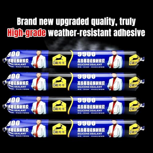 9900 Silicone Sealant, Neutral Cure Waterproof Adhesive for Kitchen, Bath, Window & Door, Weatherproof Exterior & Interior Caulk, 27 Ounce