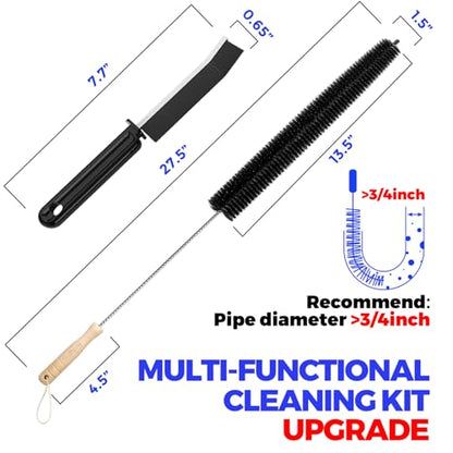 Holikme Dryer Vent Cleaner Kit, 3 Pieces Dryer Lint Brush- Household Supplies 304 Stainless Steel Cleaning Brush Home Essentials Crevice Brush for Lint Trap - size: 2pack