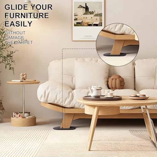 8PCS Furniture Sliders, 9-1/2" X 5-3/4" Large Furniture Movers Sliders, Reusable Sliders for Furniture on Carpet for Heavy Furniture, Furniture Moving Made Simple! - size: 9-1/2" X 5-3/4" (Brown)