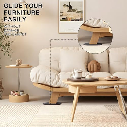 8PCS Furniture Sliders, 9-1/2" X 5-3/4" Large Furniture Movers Sliders, Reusable Sliders for Furniture on Carpet for Heavy Furniture, Furniture Moving Made Simple! - size: 9-1/2" X 5-3/4" (Brown)