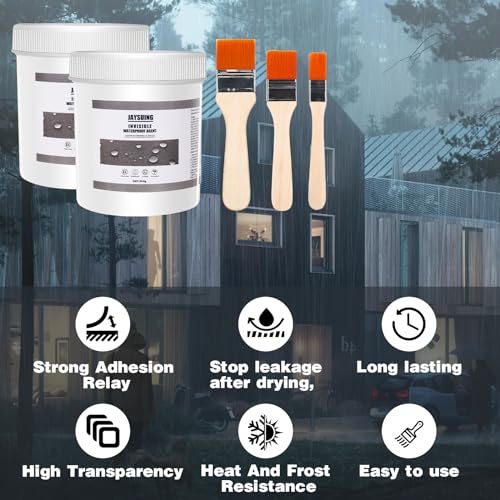 21 OZ (600g) Jaysuing Invisible Waterproof Agent, Waterproof Sealant, Transparent Rainproof Coating, Water-Resistant Anti-Leakage Agent, Transparent Repairing Leak Water-Resistant Adhesive - style: 21OZ