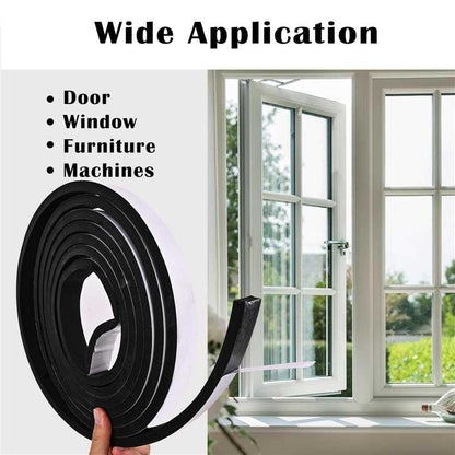 Black Foam Weathe Stripping 2 inch Wide x 1/4 inch Thick,Closed Cell Foam Tape with Self-Adhesive,Single Sided Weatherstripping for Window, Door Seal,High Density Weatherstrip 16.5 Feet - size: 2in x 1/4in x 16Ft