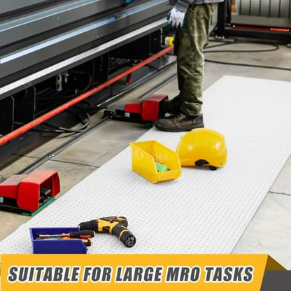 SmoothNovelty 30" W x 150' l Oil Absorbent Mat Roll Oil Pads Absorbs up to 40.2 Gallons Heavyweight Mat Roll for Protecting Home Garage Basement (White) - color: White