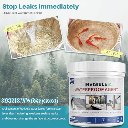 1000g Transparent Waterproof Coating Agent, Super Strong Waterproof Insulating Sealant, Invisible Waterproofing Sealant for Roofs, Walls, Indoor and Outdoor Use - size: 1000g