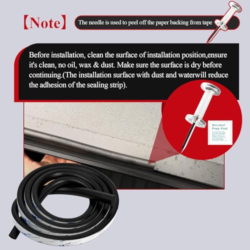 326A0008 Service Kit, 78.7 inch D Shape EPDM Foam Rubber Seal w/Tape, Fits Hard Tri-fold Truck Bed Tonneau Cover/Bulkhead Seal w/Self-Adhesive Rubber for Boat/Auto/RV/Marine/Garage Doors/Window - style: 1 Pc 78.7Inch
