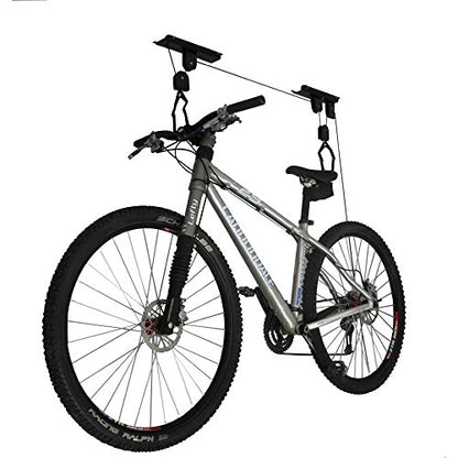 Bike Hanger - Overhead Hoist Pulley System with 100lb Capacity for Bicycles or Ladders - Secure Garage Ceiling Storage by Rad Sportz - size: 1-Pack
