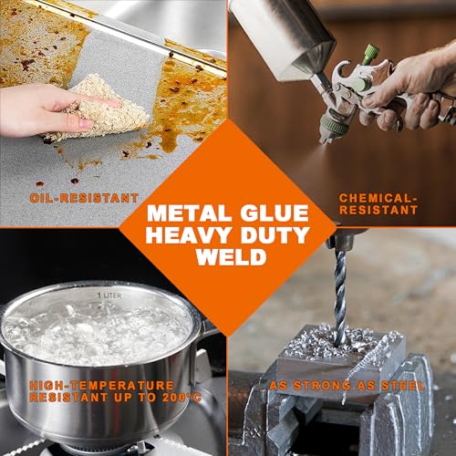 5-Minute Metal Glue (3-Pack) - Heavy Duty Waterproof Epoxy Adhesive for Metal, Stainless Steel, Aluminum, Cast Iron, Plastic, Wood, Ceramic. Quick Set High Strength Liquid Weld Repair Kit - size: 5min 3pcs