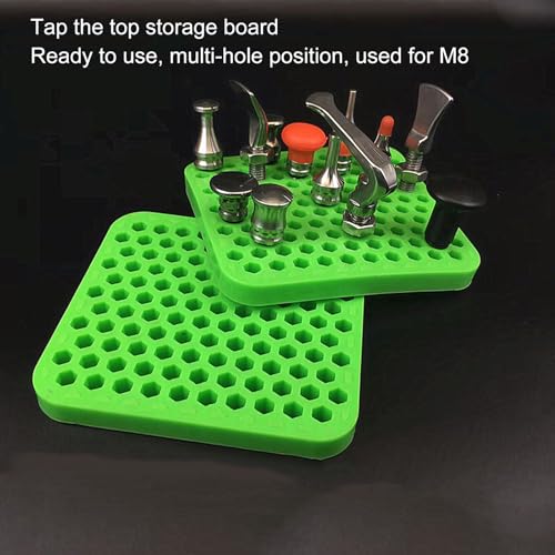 Small Parts Organizer – Flexible Silicone Tool Tray Insert | Non?Slip Component Storage Mat for Toolbox, M8 Threaded Chuck Holder Plate, Portable Workshop Parts Tray for Garage Mechanics