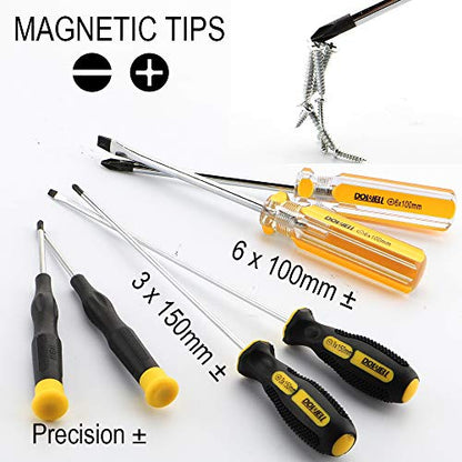 DOWELL 24 Pieces Homeowner Tool Set, Home Repair Hand Tool Kit with Portable Tool Bag - size: 24PCS