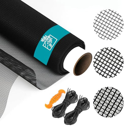 Window Screen,28x32Mesh High Visibility Window Screen Mesh Roll,37.4IN x 16.4FT Polyester Screen Replacement Repair Kit for Window, Door,Patio,Porch - size: 28x32 Mesh