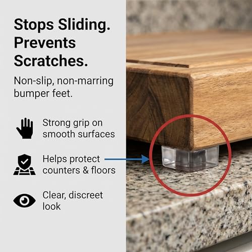 Clear Tall Square Adhesive Rubber Bumper Pads - Rubber Feet for Speakers, Electronics, Furniture, Appliances, Audio Equipment - 20 Pieces - size: 20 Pcs Clear
