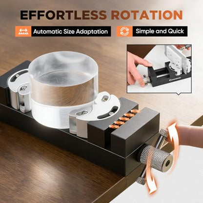 Fractal Vise, Mini Vise Clamp, Self-Adjusting Drill Press Bench Vice, CNC-Machined Aluminum Alloy Jaw Clamp for Irregular Shapes on Home Improvement, Workbench, DIY, Woodwork (Black) - color: Black