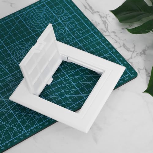 jojofuny Access Panel for Drywall, 3 X 3 Inch PVC Toilet Wall Access Panel, Plumbing Cover Plate for Bathroom, White