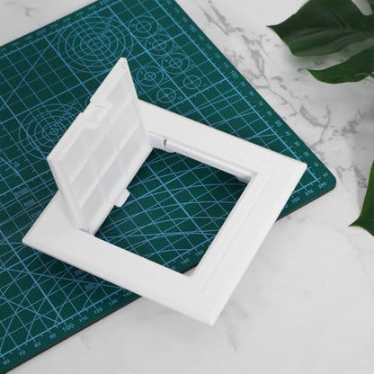 jojofuny Access Panel for Drywall, 3 X 3 Inch PVC Toilet Wall Access Panel, Plumbing Cover Plate for Bathroom, White