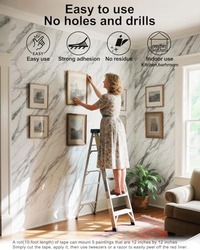 Heavy Duty Double Sided Tape-Waterproof Foam Tape,Heat Resistant Mounting Tape, 0.4 x 10ft-Strong Adhesive Tape for Metal,Glass,Plastic,Car,Picture Hanging, DIY, Home,Indoor and Outdoor Use - size: o.4 inch * 10 FT