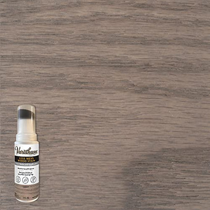 Varathane 368034 Less Mess Wood Stain and Applicator, 4 oz, Gray - color: Gray, size: 4 Ounce (Pack of 1)