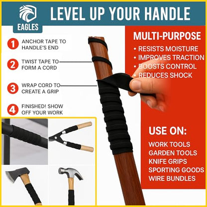 Tactical Grip Camo Tape 1" Gun Grip Tape for Rifle, Firearm, Knife Handle, Magazine, Tool, Bow, Camping Gear, Hockey, Lacrosse Baseball & Softball Bats, Pullup Bars Non-Reflective Weather-Resistant - color: Dark Brown