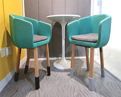 Ulalaza 32Pcs Chair Leg Floor Protectors Knitted Furniture Feet Non-Slip Wear-Resistant Noise-Reducing Chair Covers Caps Set (Style 2-Black) - color: Style 2-black