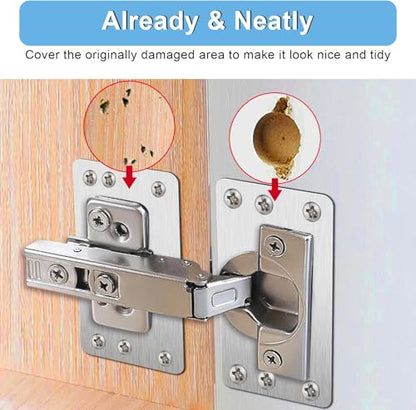 Hinge Repair Plate,10PCS Cabinet Hinge Repair Plate with Customized Screws,Stainless Steel Kitchen Cupboard Door Hinge Repair Brackets with Holes for Kitchen Cupboards Door - style: Modern-10pcs-rectangle
