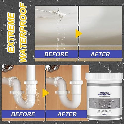 Transparent Waterproof Coating Agent, 300 Grams Super Strong Invisible Waterproof Agent, Water-Resistant Anti-Leakage Adhesive Transparent Leakage Protection Glue (B) - color: B_300G