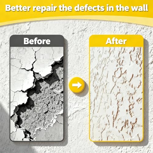 7-Piece Drywall Texture Repair Kit, 4 Knockdown Texture Sponges, 1 Scraper & 1 Pairs Gloves, for DIY Wall & Ceiling Patch, Matching Orange Peel & Splatter Texture