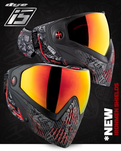 Maddog Dye i5 Thermal Anti-Fog Paintball Airsoft Mask Goggle System Combo with Microfiber Bag | Safety Certified Protection - color: Im Shields