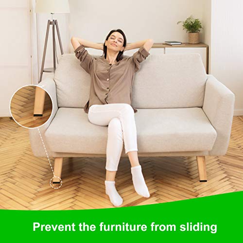 Rectangle Non Slip Furniture Pads 8 Pieces 1x2 inch, Anti Slip Rubber Furniture Pads, Furniture Grippers for Hardwood Floors, Rubber Furniture Feet, Furniture Stoppers to Prevent Sliding - size: 8pcs Rectangle
