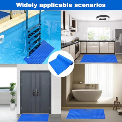 Pool Ladder Mat,36 Inch x 16 Inch Protective Pool Step Mat Non Slip Underwater,Pool Ladder Pad with Non-Slip Texture for Above Ground Swimming Pool Steps Liner and Pool Ladders Stairs
