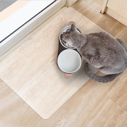 Clear Frosted Floor Mat, PVC Durable Anti-Scratch Floor Mat (20"x 28") - color: Clear, size: 2'4" x 1'8" (Rectangular)