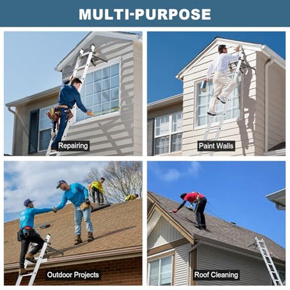 Adjustable Leg 17.1-29.9" Ladder Stabilizer for Roof & Wall, 380LB Capacity Ladder Standoff Stabilizer, Anti-Slip Extension Ladder Stabilizer Feet, Ladder Accessories Improve Stability & Safety