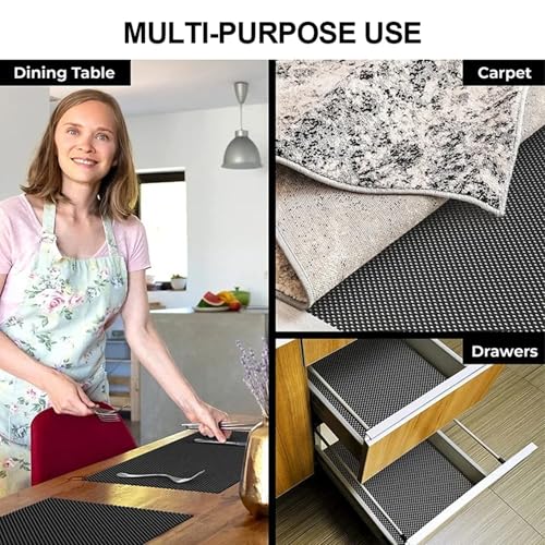 24×48 Inch Black Non-Slip Workbench Mat, Anti-Slip Pad & Drawer Shelf Liner for Toolbox, Cabinet, Router Table, Sander Station & Garage Workbench