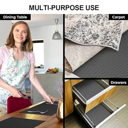 24×48 Inch Black Non-Slip Workbench Mat, Anti-Slip Pad & Drawer Shelf Liner for Toolbox, Cabinet, Router Table, Sander Station & Garage Workbench
