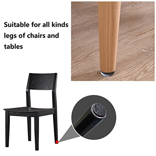 40pcs Round Heavy Duty Nail-on Felt Pad for Furniture Chair Table Leg Feet Floor Protectors Slide Smoothly (Black, Pad Diameter 22mm) - color: Black 22mm (40 Pcs)