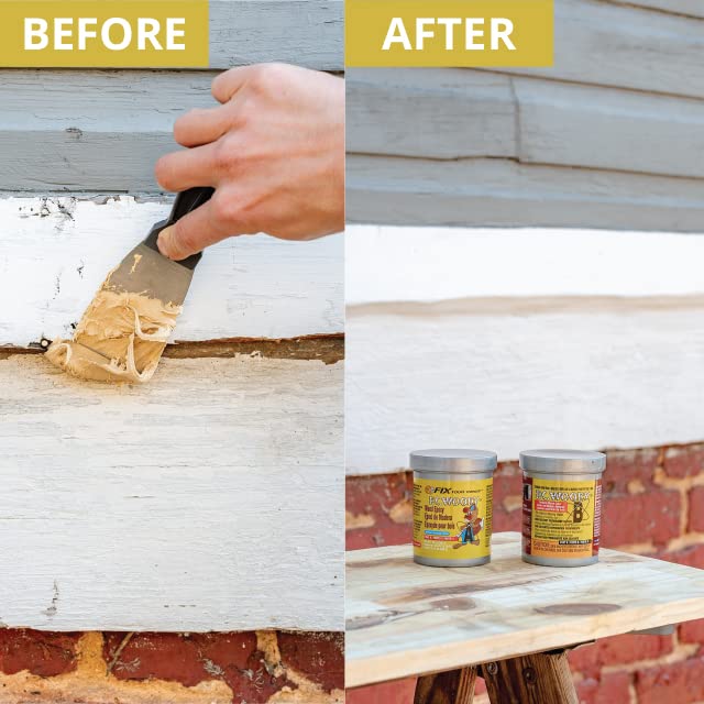 PC Products PC-Woody Wood Repair Epoxy Paste Kit with Mixing Tool, Two-Part 12 oz in Two Cans, Tan, 63320 - size: 12 oz with Tool, style: PC-Woody Kit